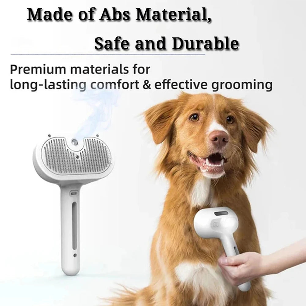 Steam Spray Grooming Brush for Dogs