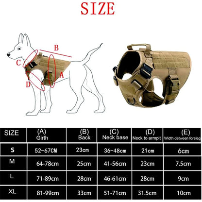 Tactical Dog Harness and Leash Set for All Breeds