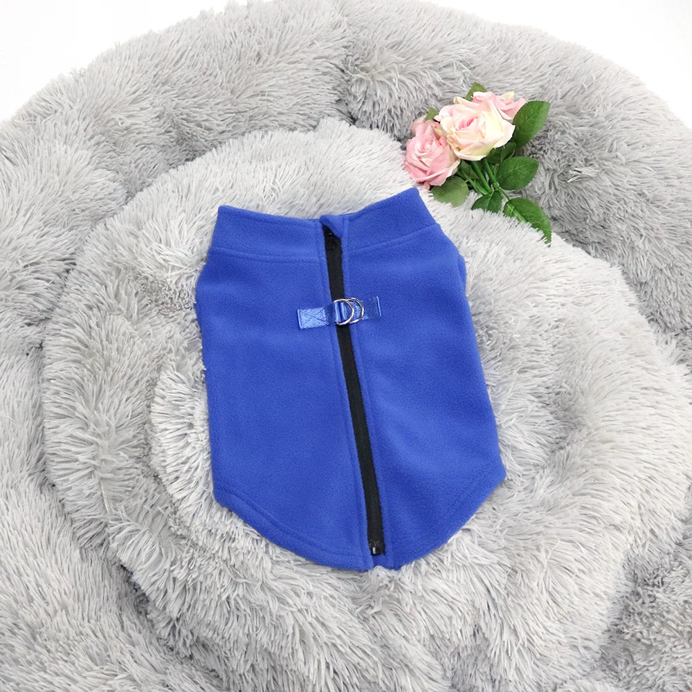 Soft Fleece Dog Jacket for Small to Medium Pets
