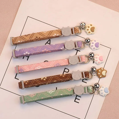Colorful Adjustable Pet Collar with Bell for Dogs and Cats