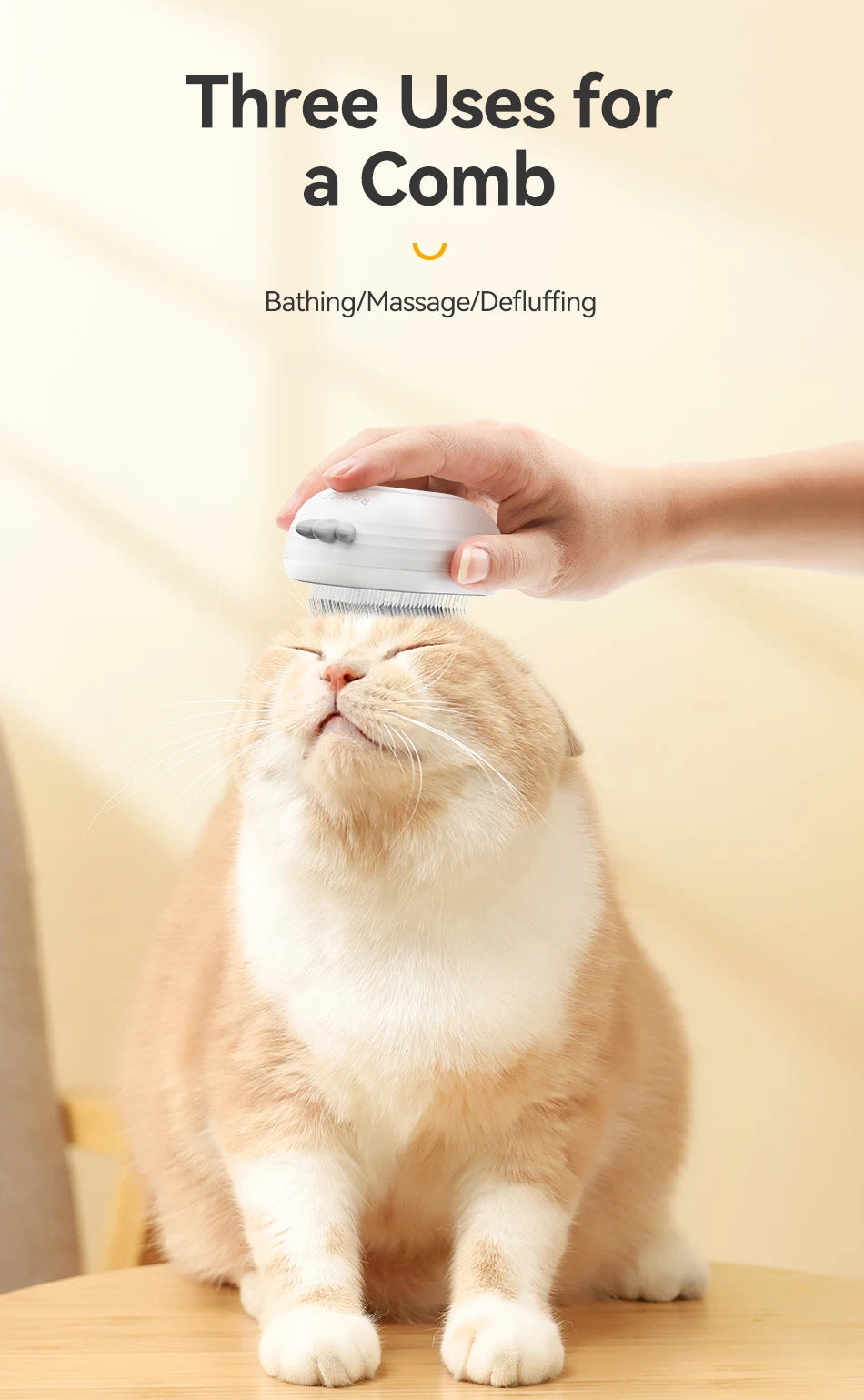 Electric Pet Hair Comb with Spray for Dogs and Cats