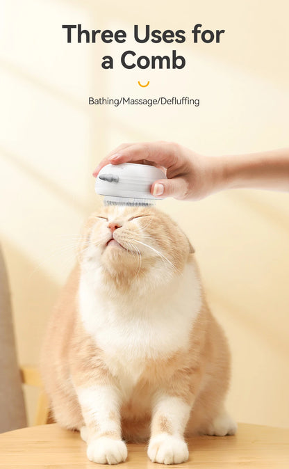 Electric Pet Hair Comb with Spray for Dogs and Cats