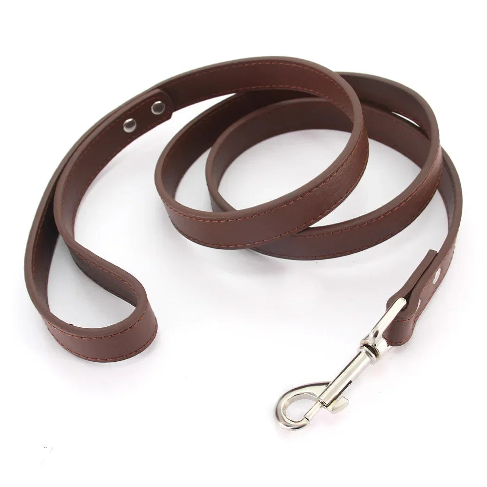 Colorful Leather Leashes for Small to Large Dogs and Cats