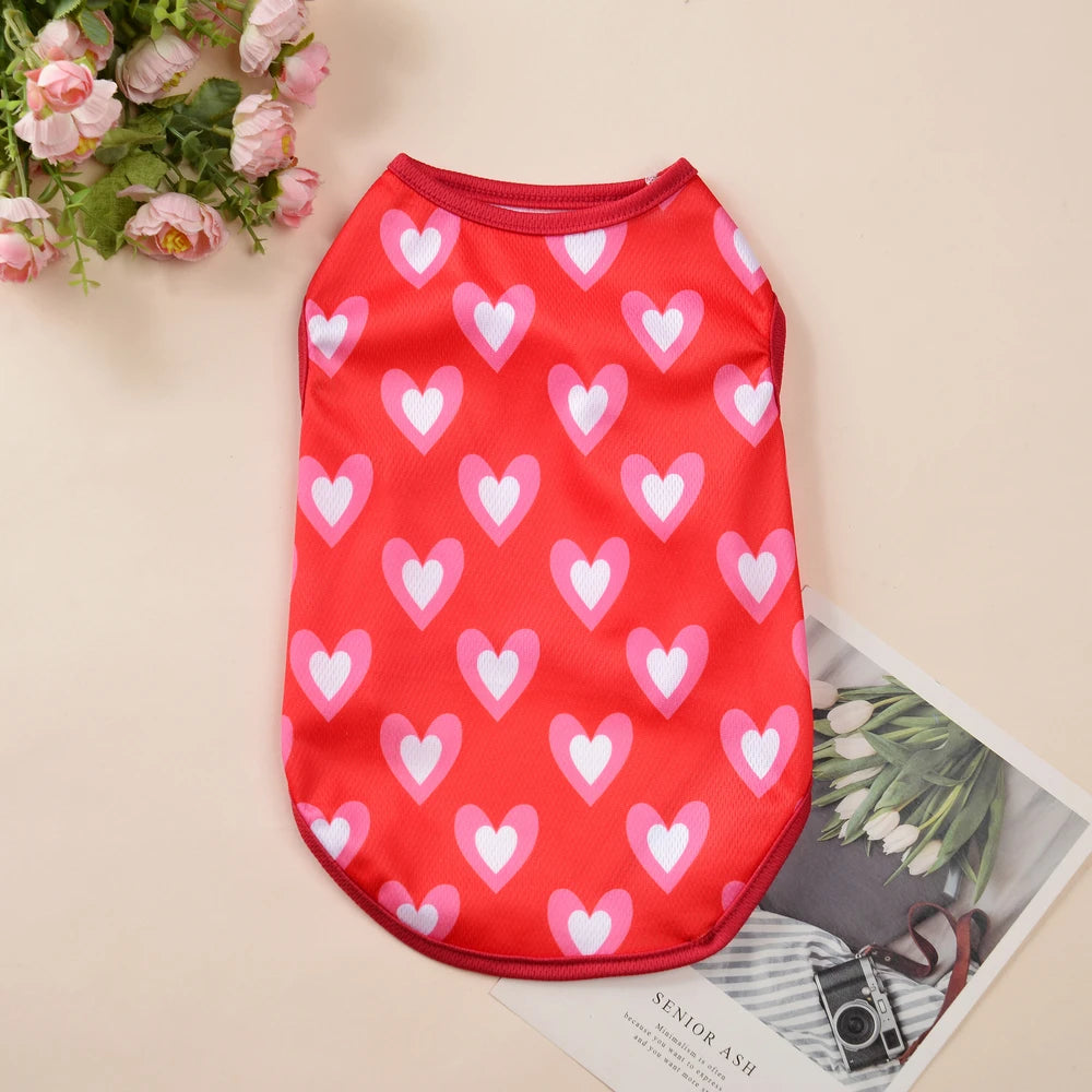 Summer T-Shirt Vest for Small Medium Dogs and Cats