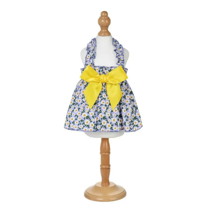 Floral Cotton Suspender Skirt for Sphynx Cats and Dogs