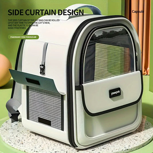 Large Transparent Pet Backpack for Cats and Dogs