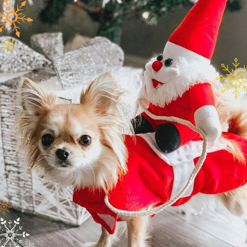 Christmas Pet Riding Dress for Small & Large Dogs