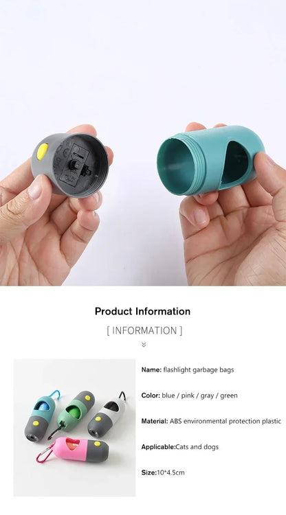 Light-Up Dog Poop Bag Dispenser with Eco-Friendly Bags