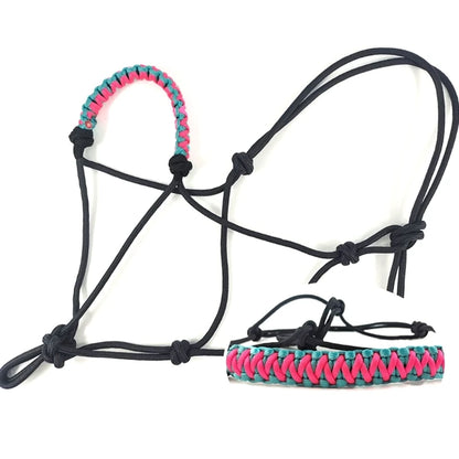 Horse Training Headstall with Leading Rope and Halter