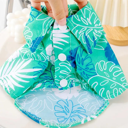 Hawaiian Style Pet Shirts for Dogs and Cats with Coconut Print