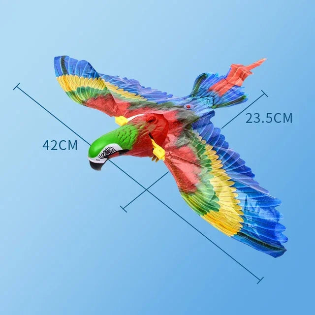 Electric Flying Bird Interactive Cat Toy with Teaser Stick