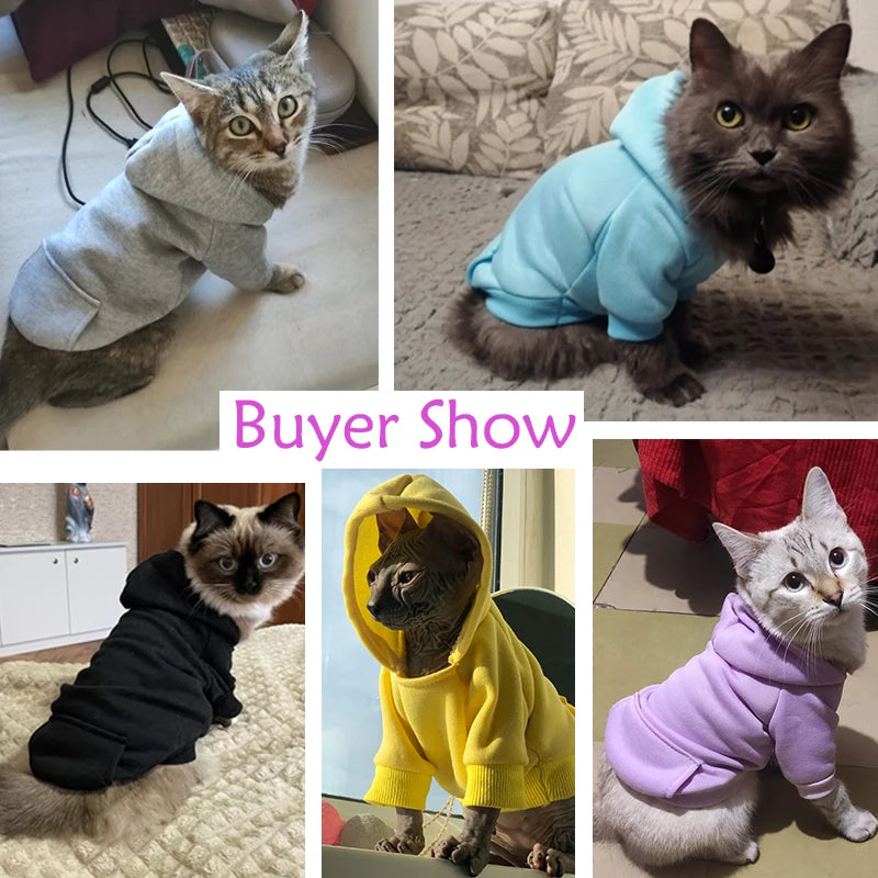 Cozy Cat and Dog Hoodies for Small Pets