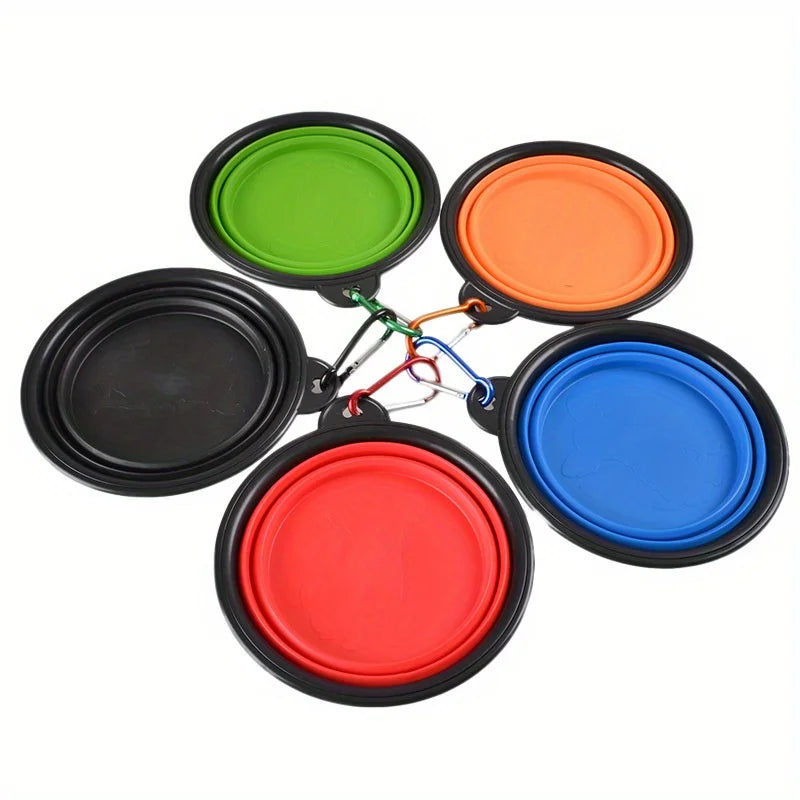 Portable Silicone Dog Bowl for Travel and Outdoor Use