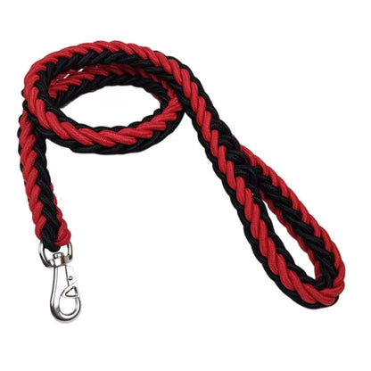 Nylon Braided Dog Leash for Large Breeds - Heavy Duty Walking Rope