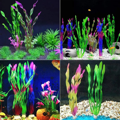 Artificial Aquarium Plants - 5/10pcs Decorative Seaweed Set
