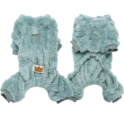 Soft Fleece Jumpsuit for Small Medium Dogs and Cats