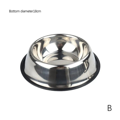 Large Steel Pet Feeding Bowl for Cats and Dogs