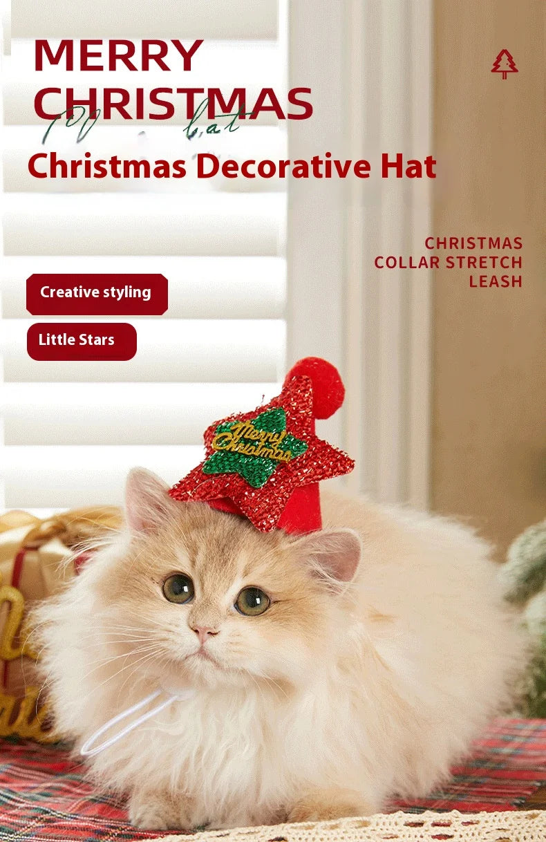 Christmas Hat and Scarf Set for Dogs and Cats