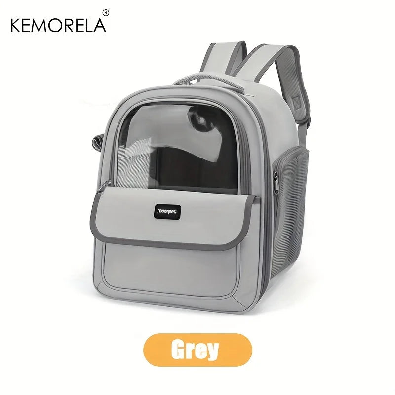 Large Transparent Pet Backpack for Cats and Dogs