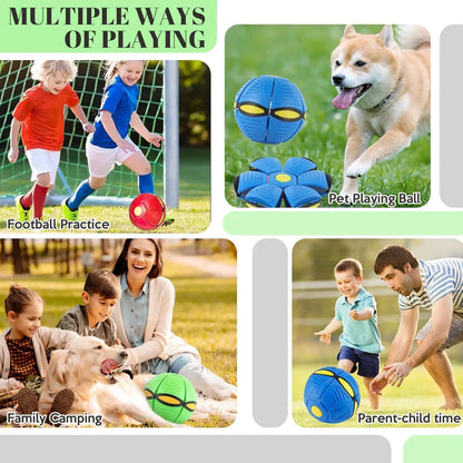 Durable Elastic Flying Saucer Ball for Dogs and Kids Outdoors