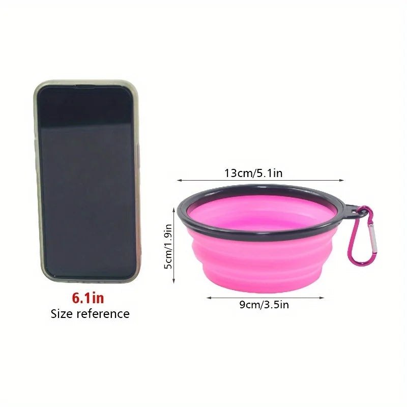 Portable Silicone Dog Bowl for Travel and Outdoor Use
