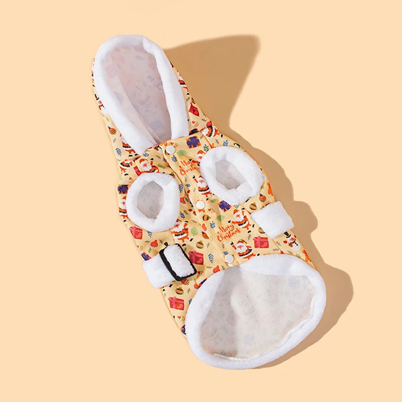 Cozy Cartoon Christmas Pet Clothes for Cats and Dogs
