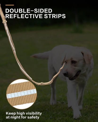 Heavy Duty Bungee Dog Leash with Car Seatbelt for Large Dogs