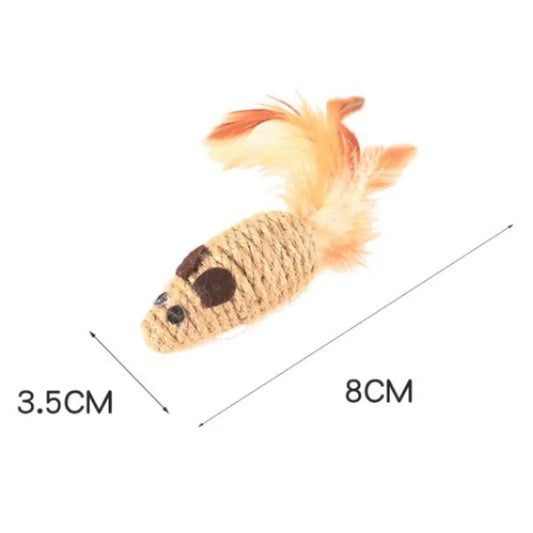 Sisal Stuffed Mouse Cat Toy for Interactive Play