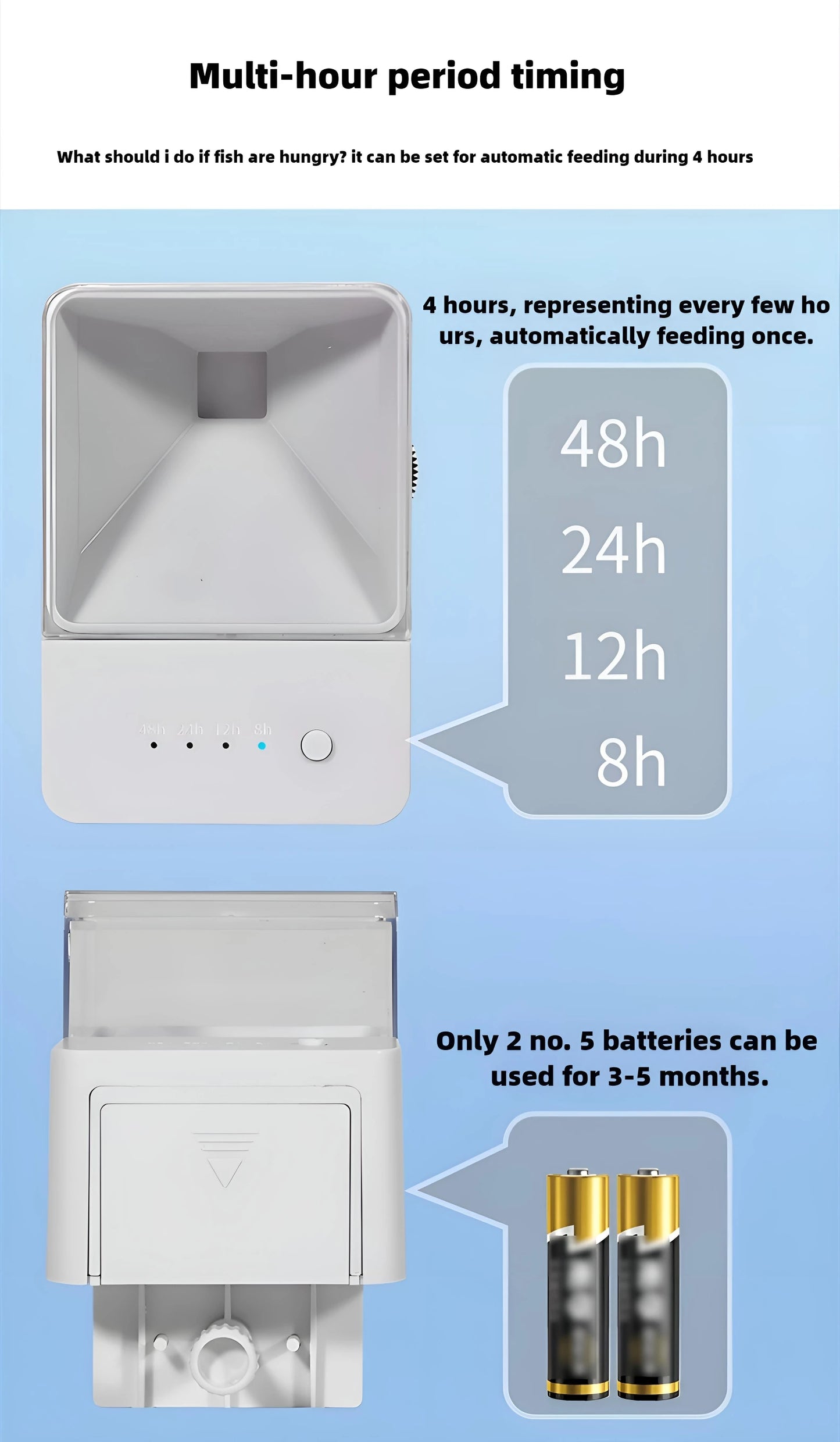 Smart Fish Feeder with Timer - Perfect for Fish and Turtles