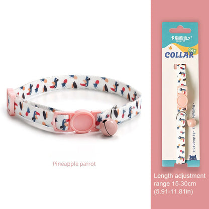 Adjustable Soft Nylon Cat Collar with Small Bell 15-30cm