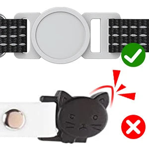 Reflective GPS Cat Collar with AirTag Holder and Bell