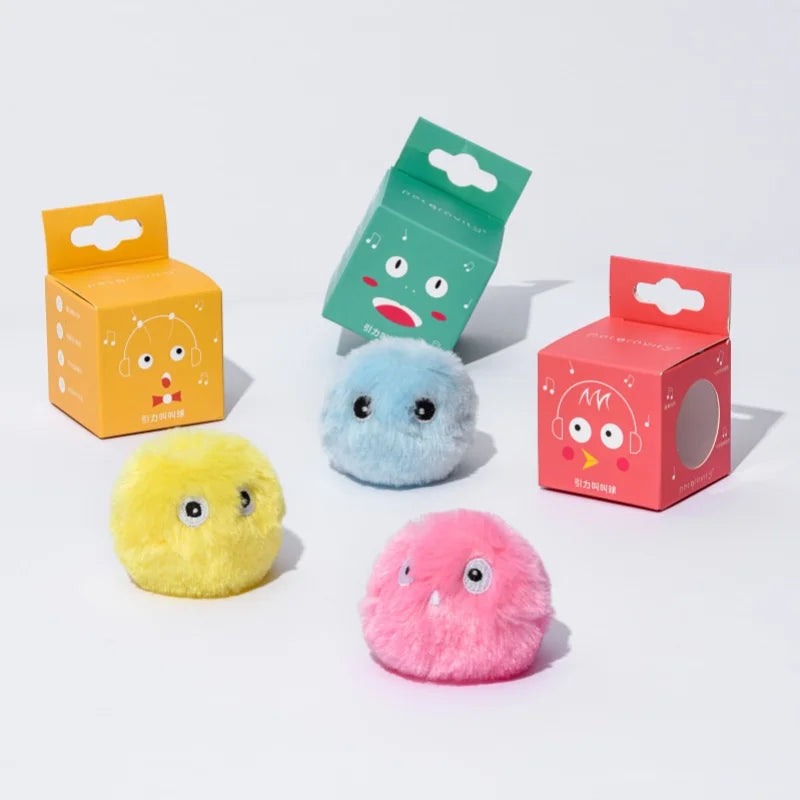 Electric Catnip Squeak Toy Ball for Interactive Play
