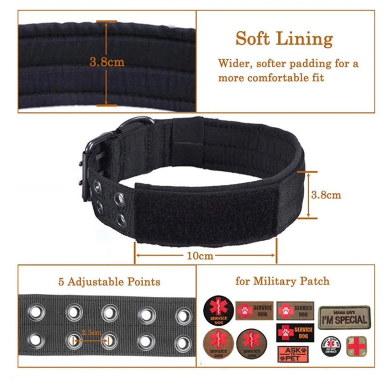 Reflective Heavy-Duty Nylon Dog Collar for Training
