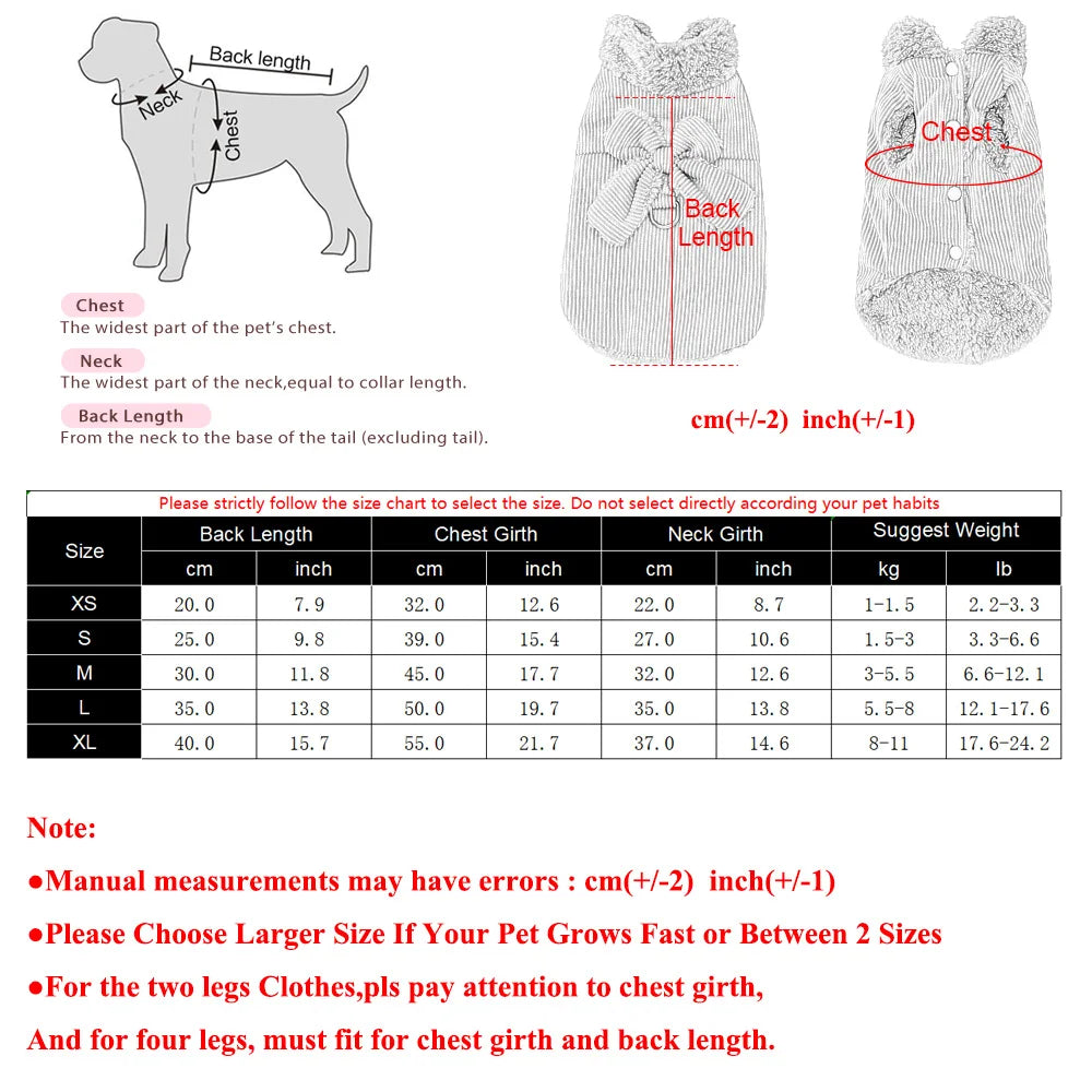 Warm Cat Costume Vest for Small to Medium Cats