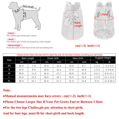 Warm Cat Costume Vest for Small to Medium Cats
