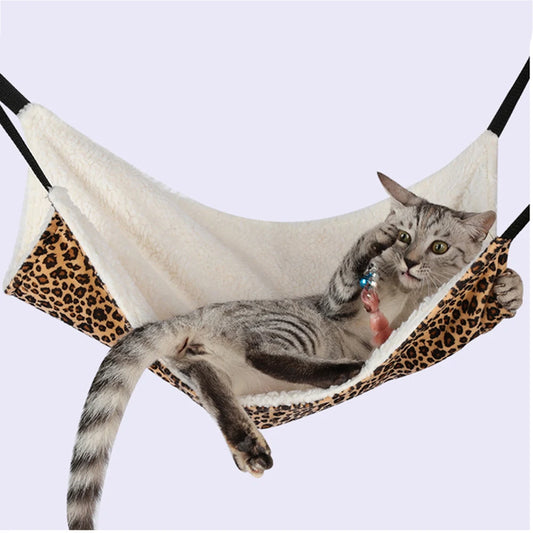 Warm Double Hammock Pet Bed for Cats and Small Animals