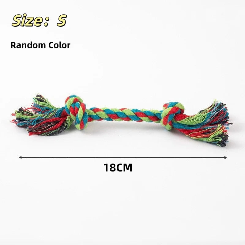 Cute Interactive Dog Squeaky Chew Toy with Cotton Ropes