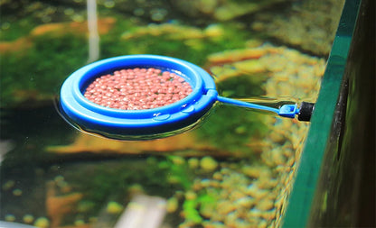 Portable Fish Feeding Ring with Suction Cups for Aquariums