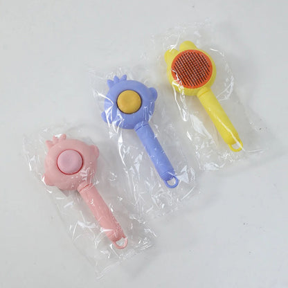 One-Click Pet Hair Removal Comb for Cats and Dogs