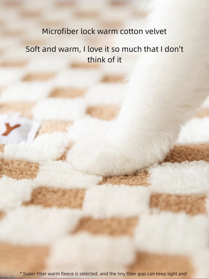 Reindeer-Themed Cat Tunnel Hideaway and Plush Bed