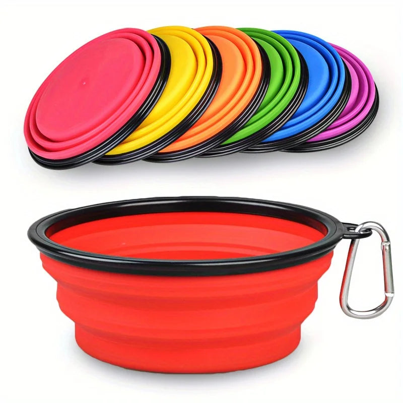 Portable Silicone Dog Bowl for Travel and Outdoor Use
