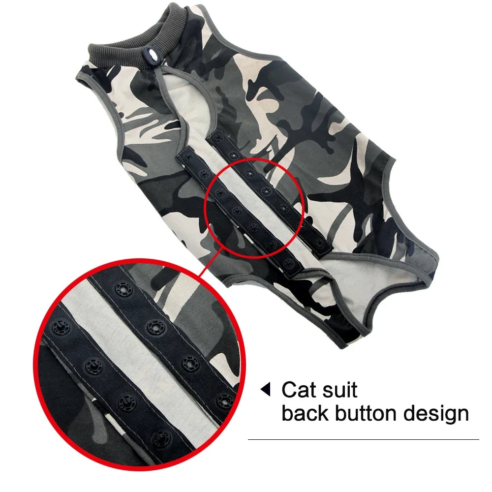 Cotton Recovery Suit for Male and Female Cats