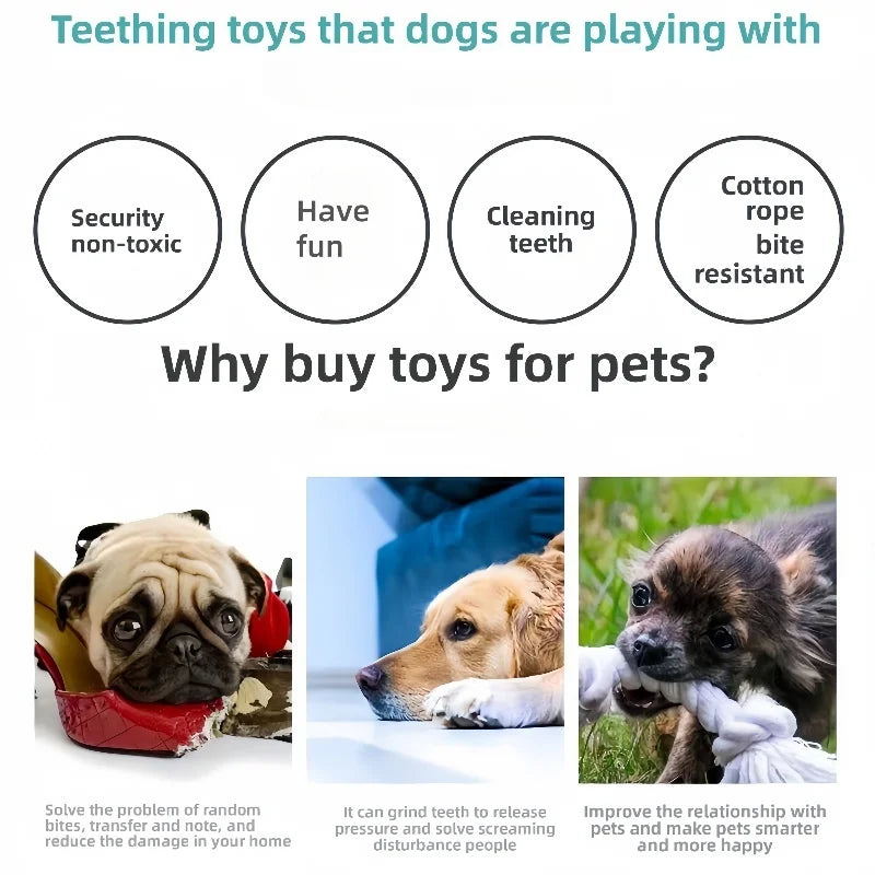 Interactive Cotton Rope Dog Toy Ball for Chewing & Play