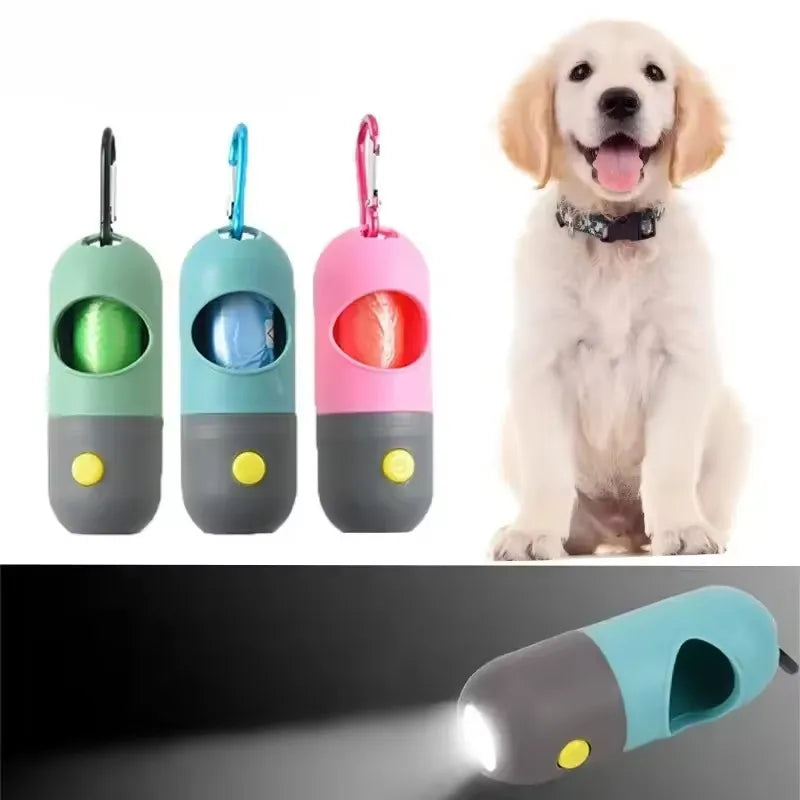 Light-Up Dog Poop Bag Dispenser with Eco-Friendly Bags
