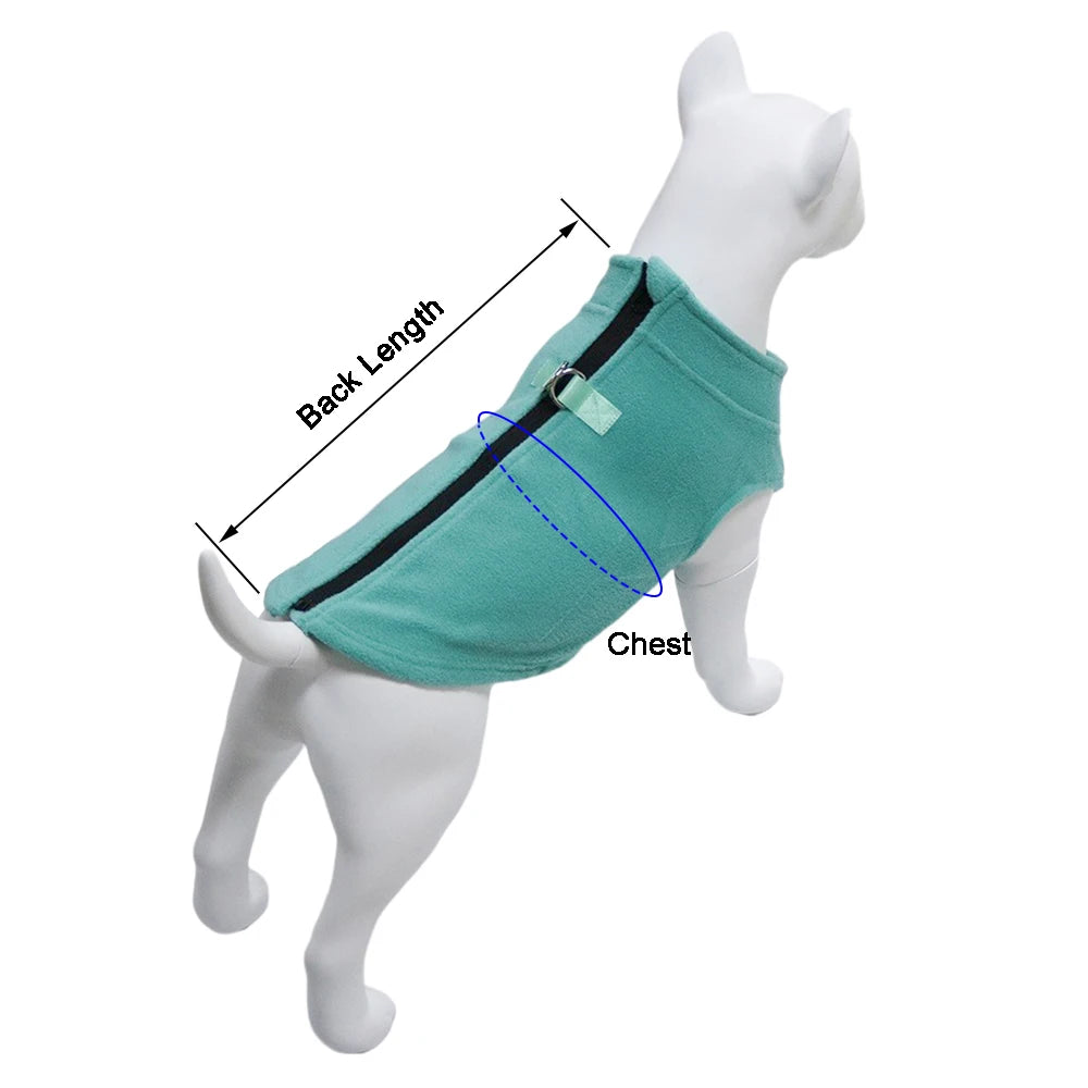 Soft Fleece Dog Jacket for Small to Medium Pets