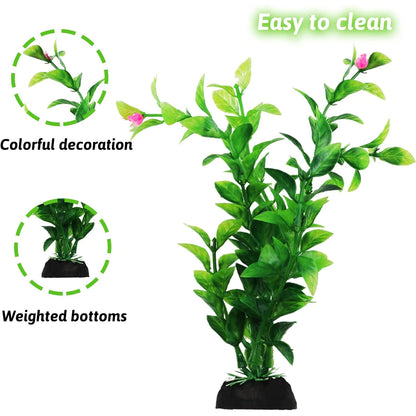 10pcs Artificial Green Plants for Fish Tanks and Aquariums