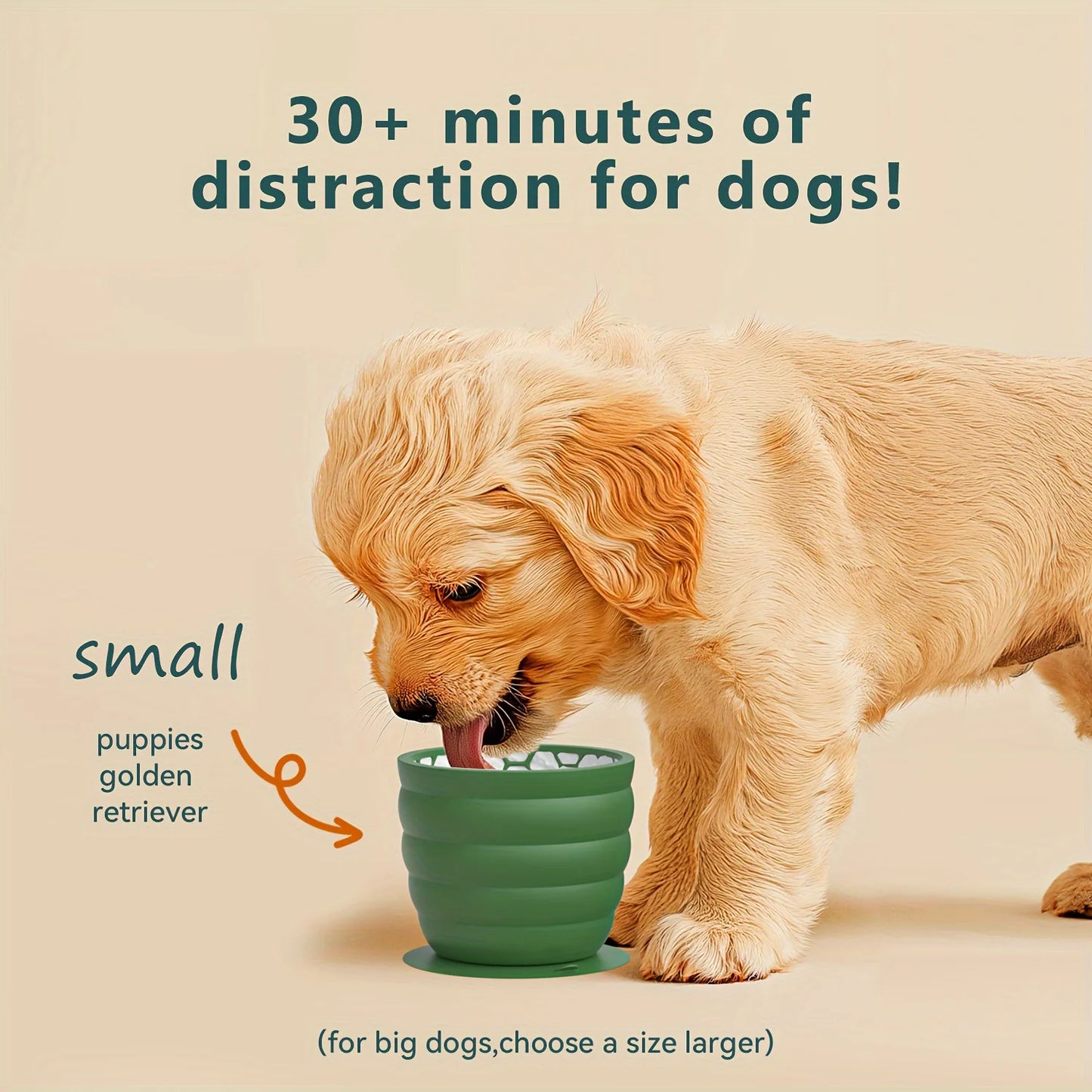 Silicone Slow Feeder Dog Bowl for Small to Medium Breeds