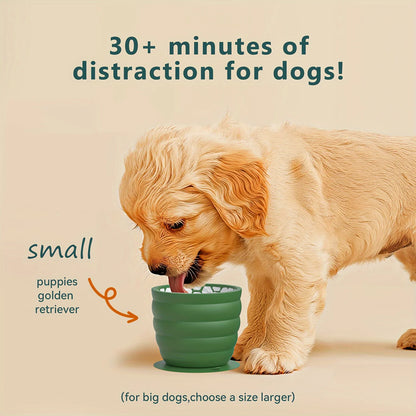 Silicone Slow Feeder Dog Bowl for Small to Medium Breeds
