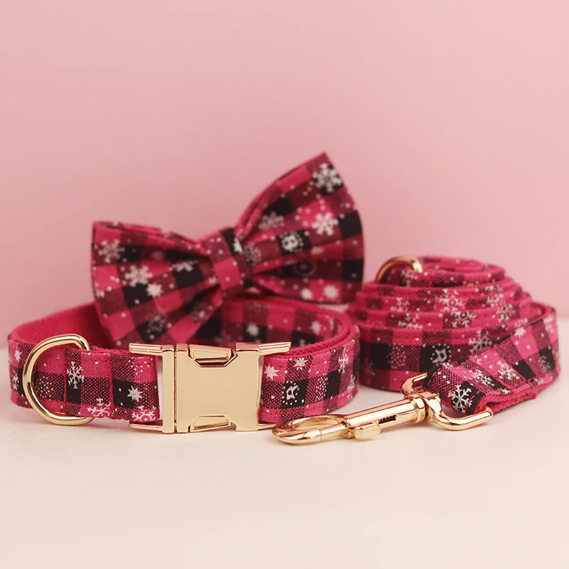 Dog Holiday Gift Set: Vest, Collar, Rope & Bow for Pets