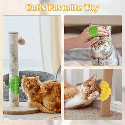 Adjustable Rubber Grooming Brush for Dogs and Cats
